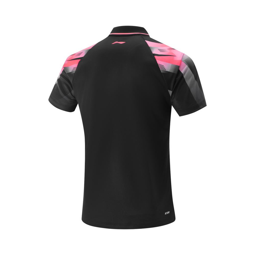 Серия для настольного тенниса Li Ning Удобная Простая Универсальная Логотип спортивного бренда Быстросохнущая Футболка с коротким рукавом Унисекс Топы Черный AAYV117-1
