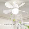 30W LED Ceiling Fan with Lamp and Remote Control Dimmable 3-Speed Socket Fan Lamp Indoor Ceiling Fan Light AC85-265V for Bedroom