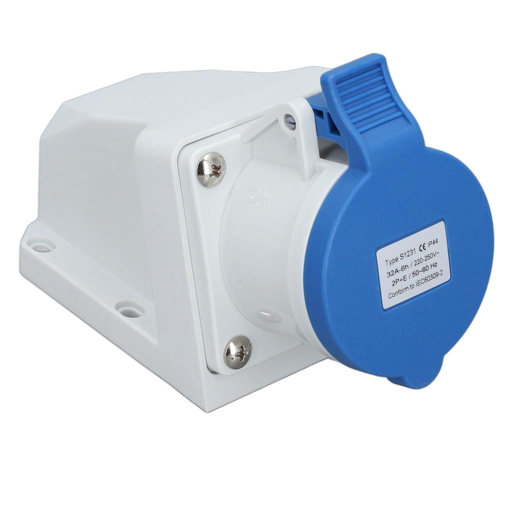 Industrial Connector Electrical 3 Pin 32A 2P+E IP44 Waterproof Dustproof 220‑250V