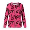 Женская модная повседневная толстовка с длинным рукавом и принтом на День святого Валентина и круглым вырезом