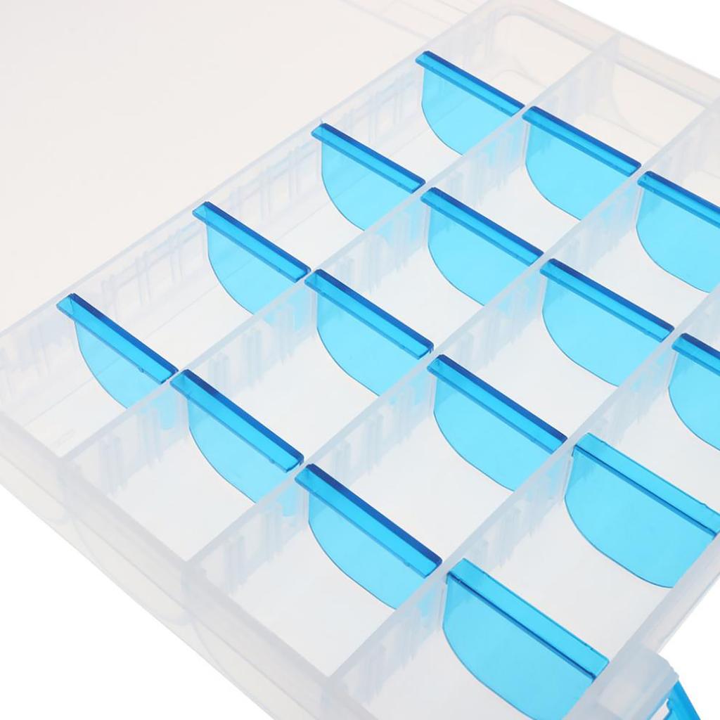 Fishing Lure Box Transparent Smooth Plastic Storage Container With 16 Partition Plates Organizer For Fishing Gear