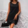 Summer Women's Solid Colour Loose Dress Sleeveless Dresses