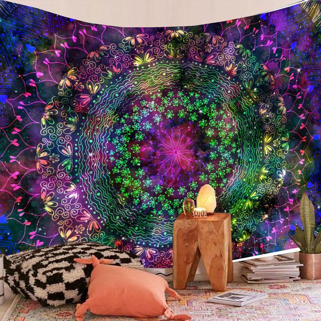 Indian Mandala Tapestry Wall Hanging Colorful Boho Home Decor Beach Throw Rug Blanket Room Decor Aesthetic Bohemian Tapestries