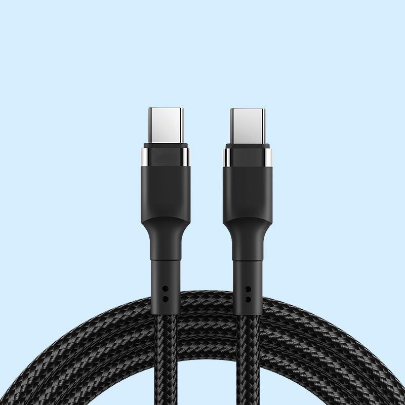 Универсальный плетеный кабель Type-C Dual PD для быстрой зарядки телефонов Huawei, Xiaomi, Vivo и Oppo