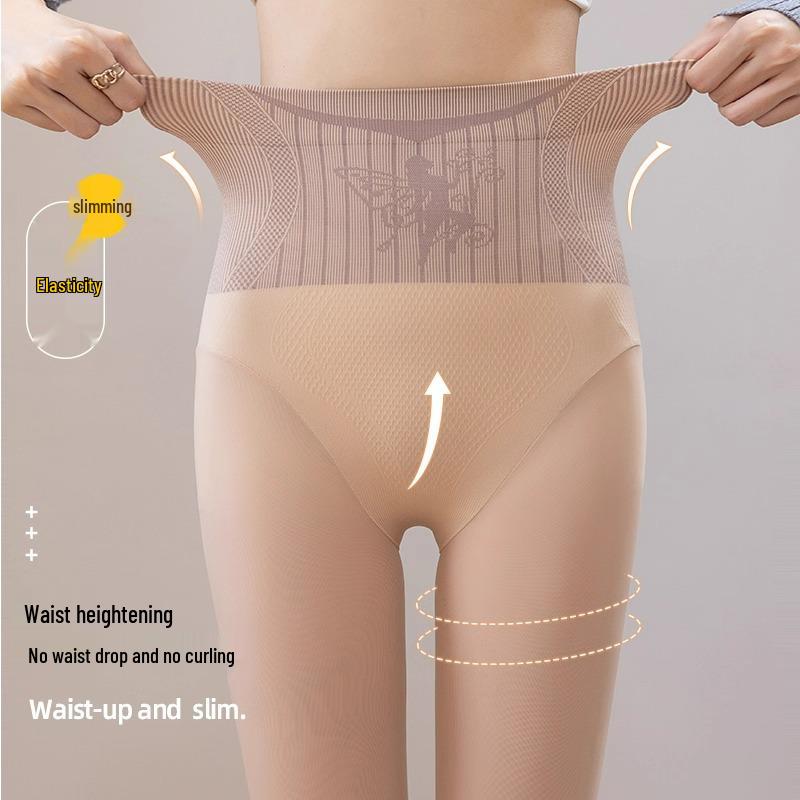 Носки с флисовой подкладкой Flower Fairy Nude Feeling - Женские теплые, утягивающие колготки для осени и зимы