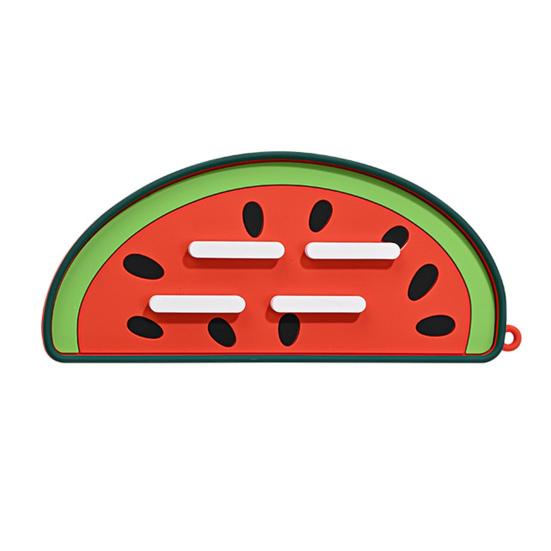 Держатель для крышки кастрюли в форме арбуза Помощник для кухонной столешницы Термостойкая силиконовая подставка-подставка Изоляционная крышка для слива кастрюли Нескользящая подкладка для разделочной доски