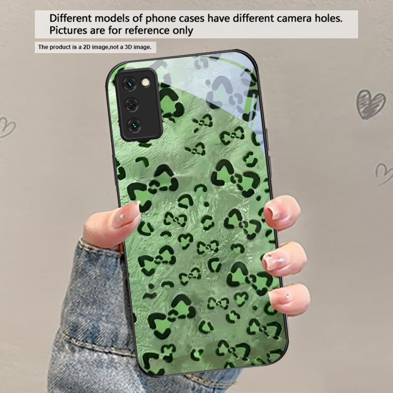 Абстрактный леопардовый принт Для Samsung Galaxy S20 S21 S22 S23 Plus S24 FE S25 Ultra S26 Edge S25+ S20+ S22+ Черный Стеклянный Чехол для Телефона