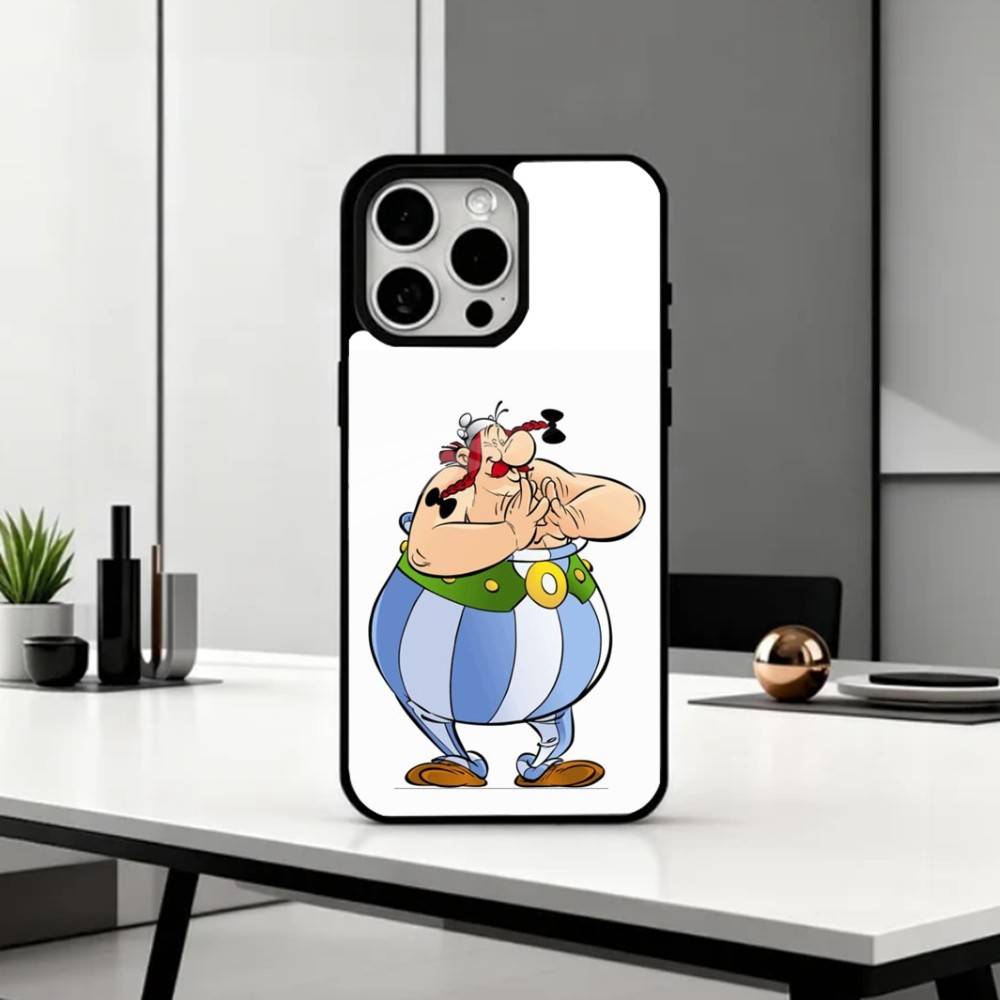 A-Астерикс C-Мультфильм O-Обеликс Чехол для телефона для iPhone17,16,15,14,13,12,11 Plus,Pro Max Магнитный для Magsafe Беспроводная зарядка
