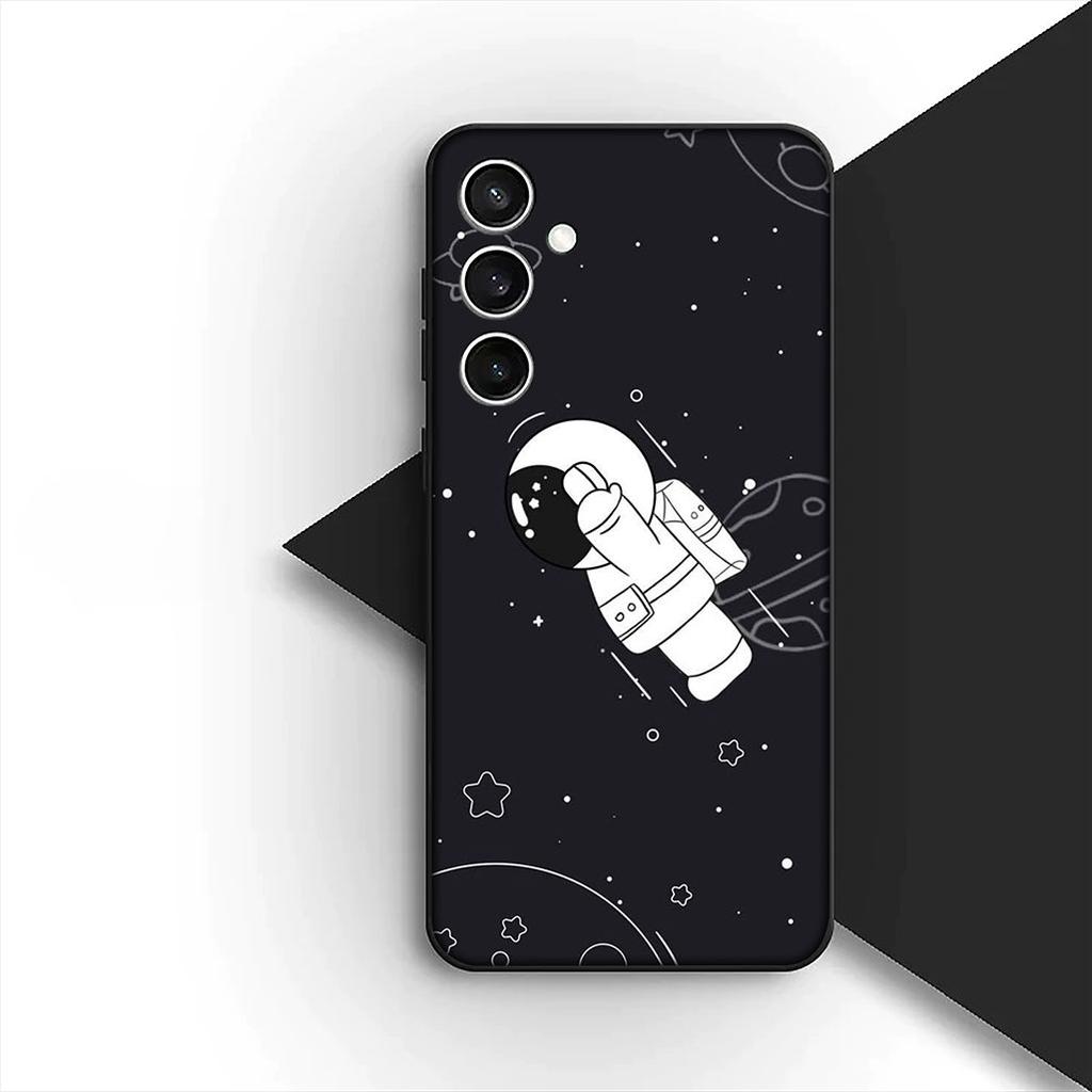 for Apple iPhone 16 14 15 Plus 11 Pro Max 16E ProMax + 16Plus 15+ 14+ Phone Cover Soft Case Universe Galaxy Moon Astronaut Stars