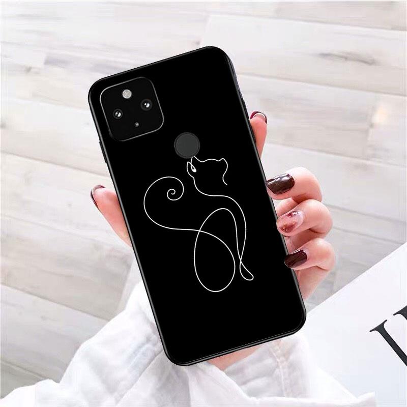 Чехол для телефона с черным котом для Google Pixel 7 Pro 7 6A 6 Pro 5A 4A 3A Pixel 4 XL Pixel 5 6 4 3 XL 3A XL 2 XL