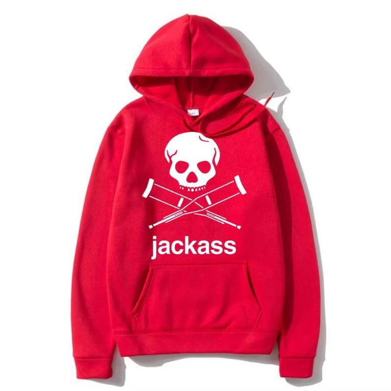 Осень и Зима Новая Толстовка Jackass Мужская и Женская Паттерн Логотип Повседневная Уличная Одежда Ретро Медленно Бегущая Повседневная Спортивная Футболка