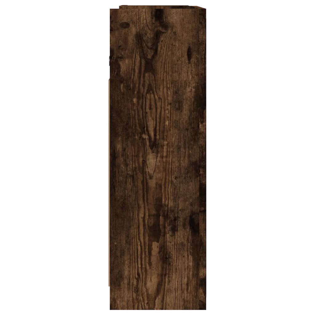 Bathroom Mirror Cabinet Smoked Oak 62.5x20.5x64 cm Engineered Wood