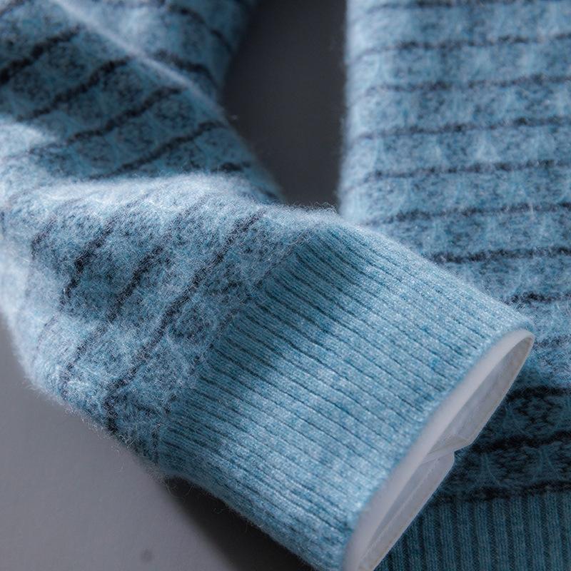 Новейший кардиган жаккардовой вязки с круглым вырезом для осени и зимы. Повседневный и модный теплый кашемировый вязаный свитер. Универсальная базовая блузка.