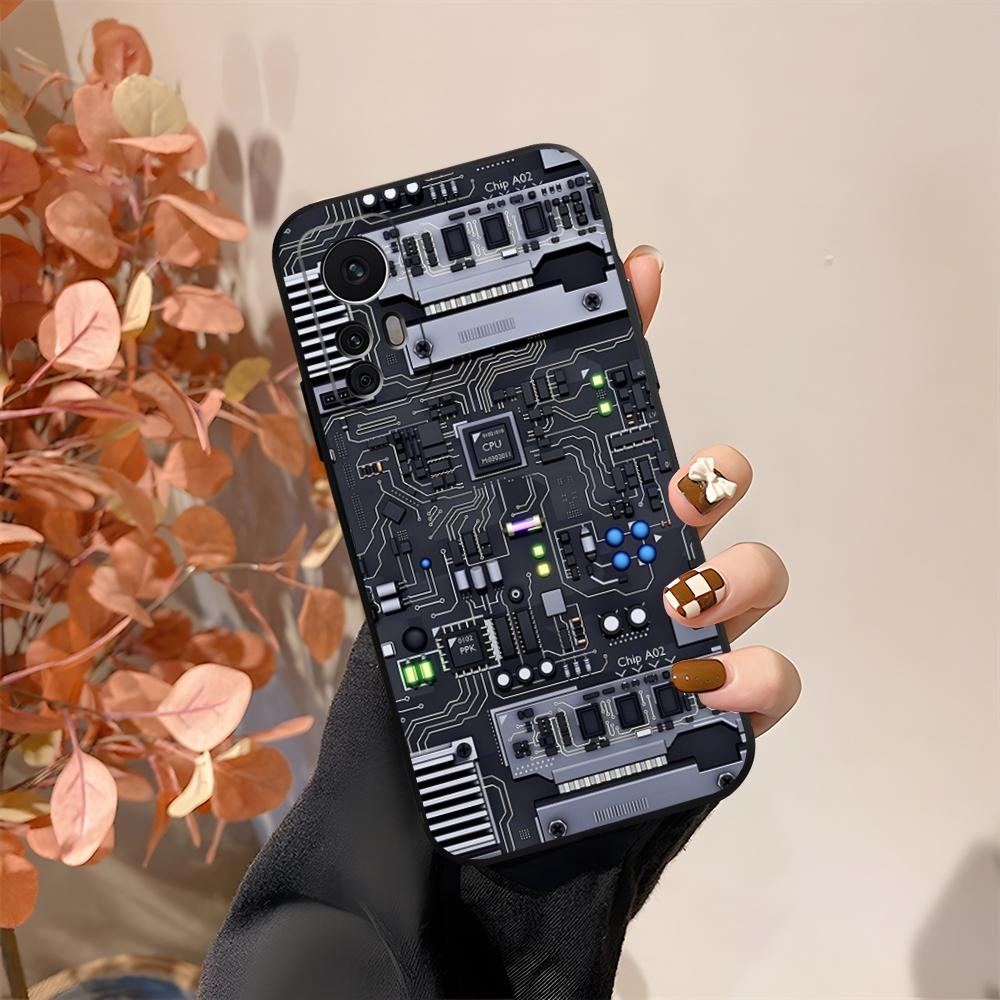 Крутой чехол для телефона с платой Circuit Board Fundas Для Xiaomi 15 14 12 Lite Pro 13 11t POCO X5 M6 M5 X6 X3 F5 F6 Pro Чехол