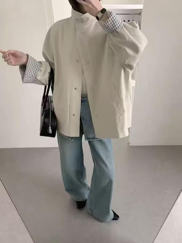 Женский тренч средней длины в корейско-британском стиле - Ретро, Универсальный, Высококлассный для весны и осени 2025