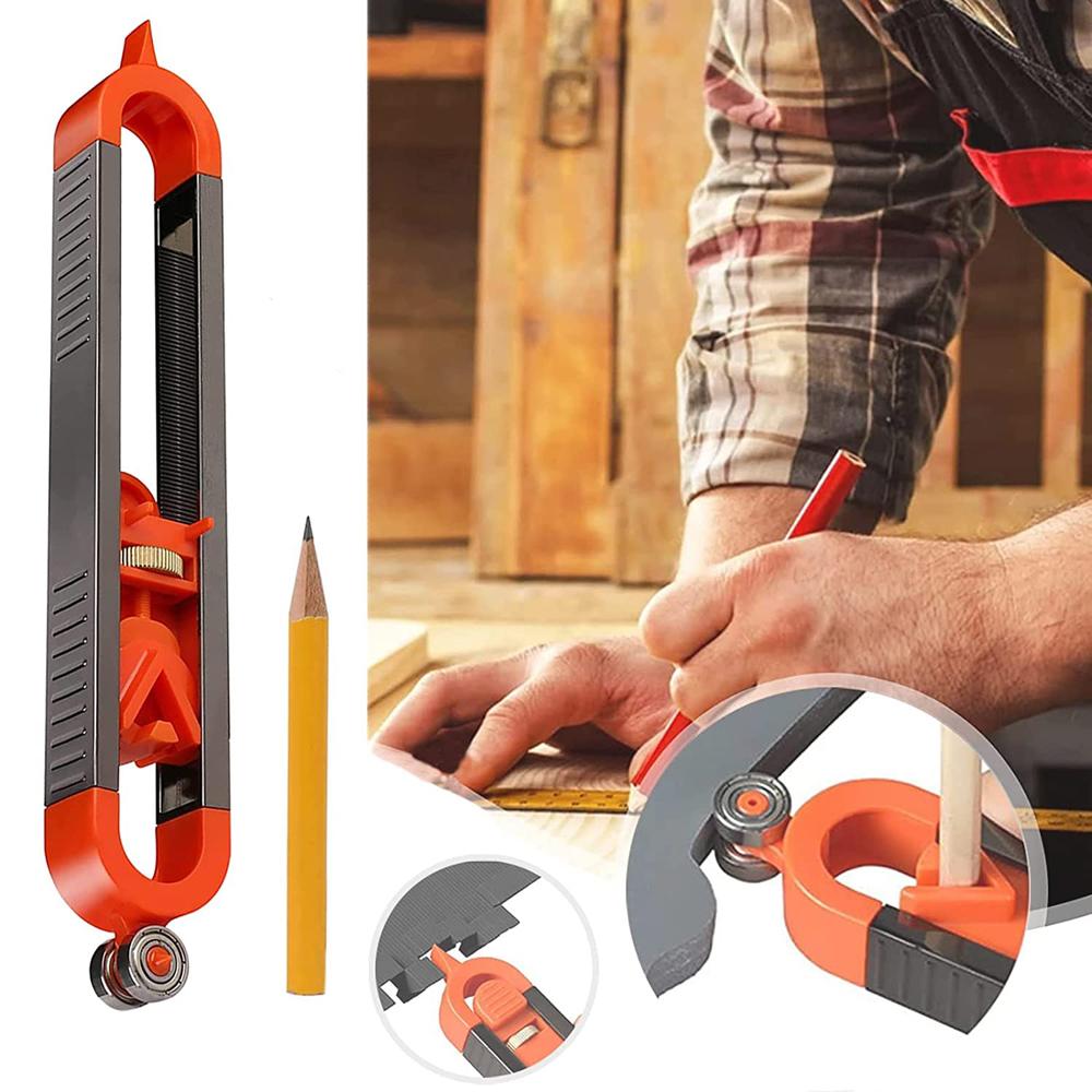 Новая линейка для разметки профиля, контурный измеритель с фиксатором, точный разметочный инструмент, деревообрабатывающий кромочный угловой измерительный профиль, дубликатор