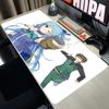 Игровой коврик для мыши Нескользящая резиновая основа Прошитые края Блондинка Синие волосы Аниме Девушки Художественный принт Расширенный офисный коврик для геймера
