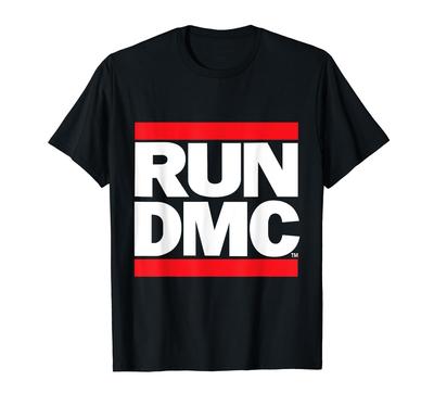 Официальный логотип RUN DMC Темная футболка