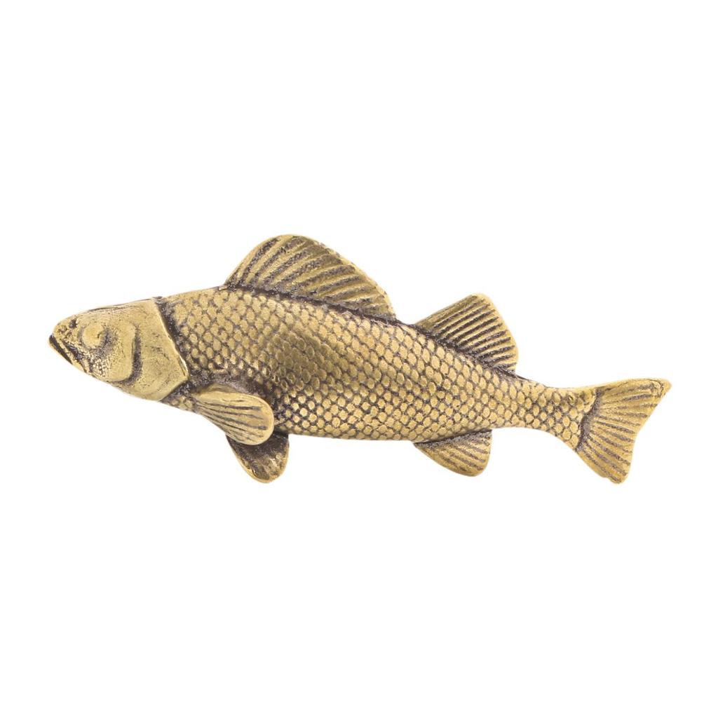 Gold Brass Fish Table Decoration Animal Sculpture Home Decor Figure for Modern Living Room Accessories