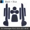 Резиновый противоскользящий коврик для VW Volkswagen POLO 6R 6C 2010 ~ 2017 MK5, резиновый противоскользящий коврик, дверная канавка, подставка под чашку, подставка для автомобилей, аксессуары 2011 2012 2013
