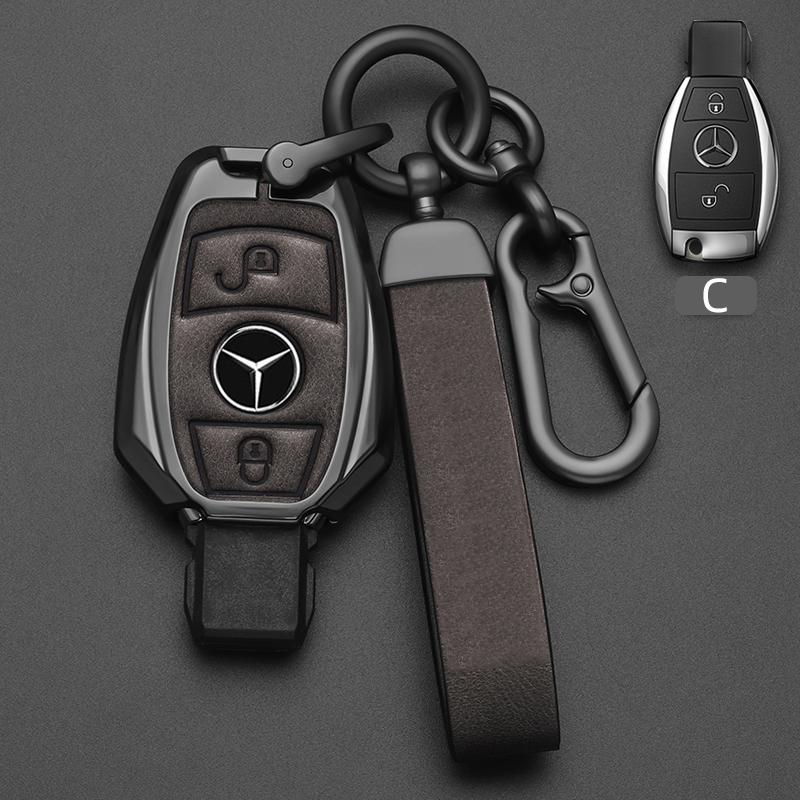 Чехол для автомобильного ключа в стиле сплава, чехол-брелок для Mercedes Benz ABCEG Class C200 C300 E350 W205 E260L GLK A45 AMG BGA аксессуары