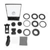 TP2A 8in Teleprompter for Tablet Smartphone Teleprompter with APP Remote Control Lens Adapter Rings 