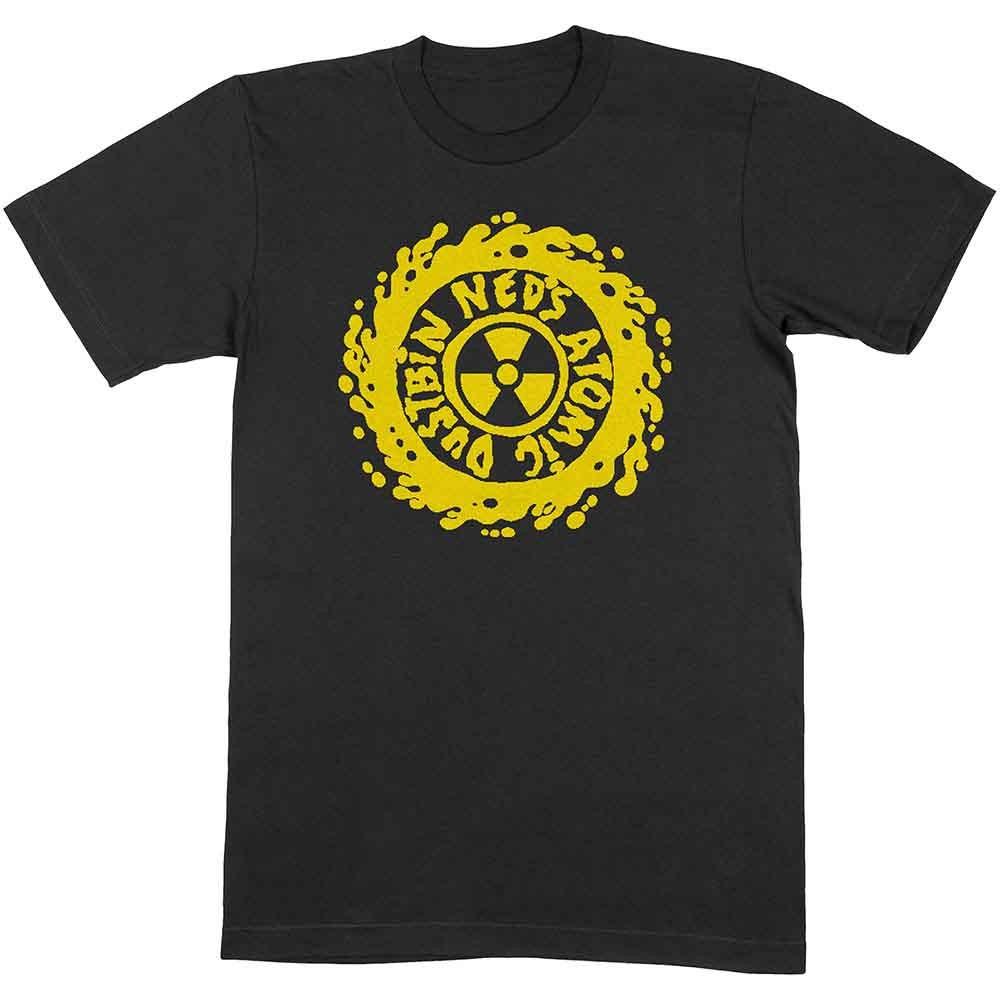 Neds Atomic Dustbin T Shirt Yellow Classic Band Logo new Official Mens Black