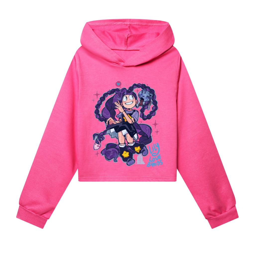 5625 Kids Girls Lily Lovebraids Printed Short Regular Fit Long Sleeves Hoodies