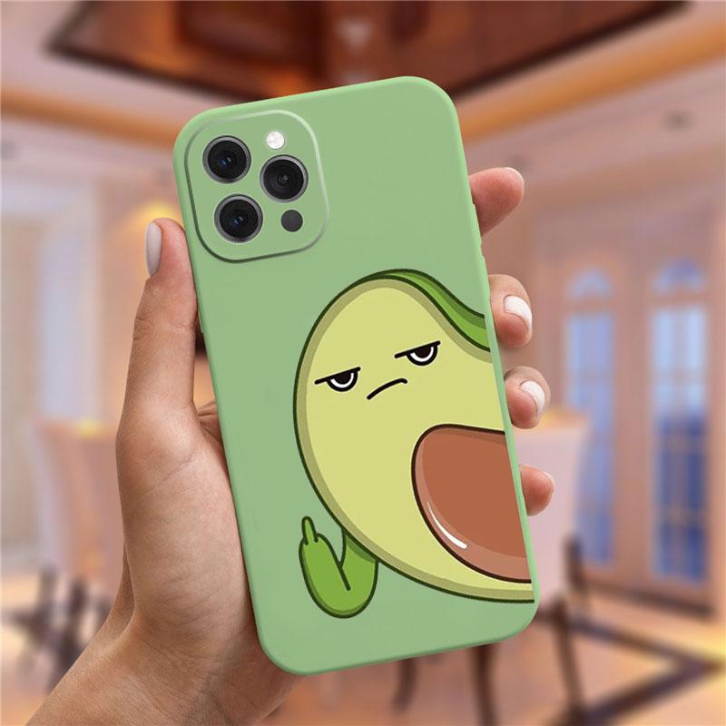 Чехол moskado Avocado Yoga с забавным узором для iPhone 11 Pro Max 12 13 Mini X XS Max XR 7 8 Plus SE 2020 TPU Silicone Cover Coque