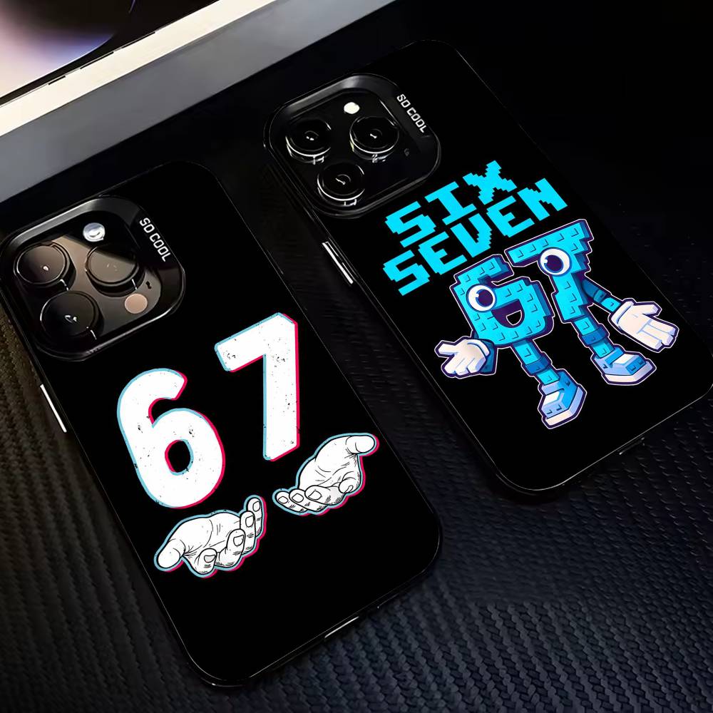 S-Six SS S-Seven 67 Чехол для телефона для iPhone 17,16,15,14,13,12,11 Plus,Pro Max,XS, Цветной Серебристый Черный Чехол