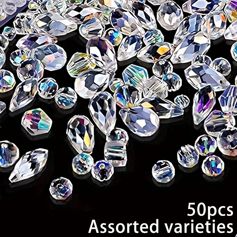 30/50/100 шт. стеклянных бусин для изготовления украшений, различные хрустальные круглые бусины, разделительные бусины цвета AB, браслеты своими руками, ожерелья, подвески