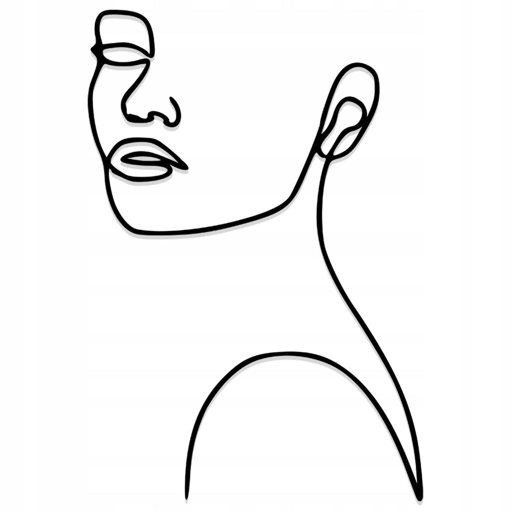 Wooden wall decoration Linear Woman