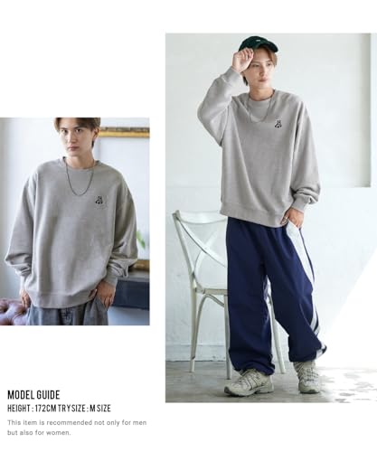 [IMPROVES] [SIDEWAYSTANCE] Embroidered One-Point Fleece Sweatshirt