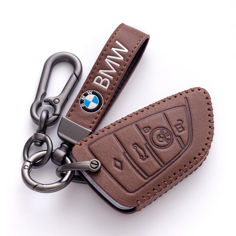 Кожаный чехол-брелок для ключа автомобиля для BMW X1 X3 X4 X5 F15 X6 F16 G30 7 Серии G11 F48 F39 520 525 f30 118i 218i 320i Автоаксессуары