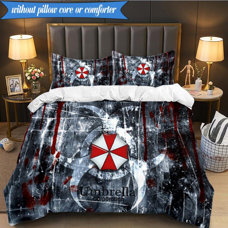 Umbrella Symbol 3pcs K-pop music group Bedding set,Ideal for Bedroom, Dormitory,Including Duvet Cover And 2pcs Pillowcases,Fan gifts