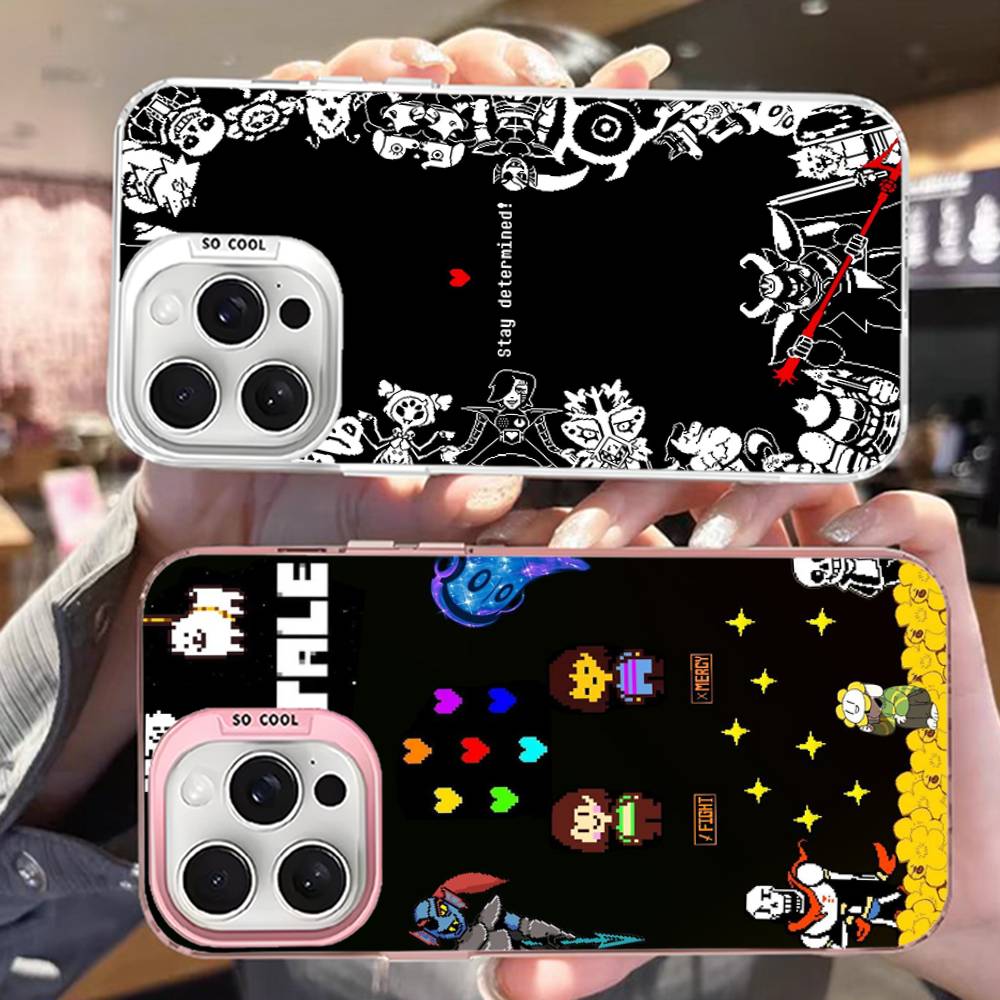Чехол для телефона U-Undertale для IPhone 17 16 15 14 13 12 11 Pro Max Plus Серебристый Цветной Чехол