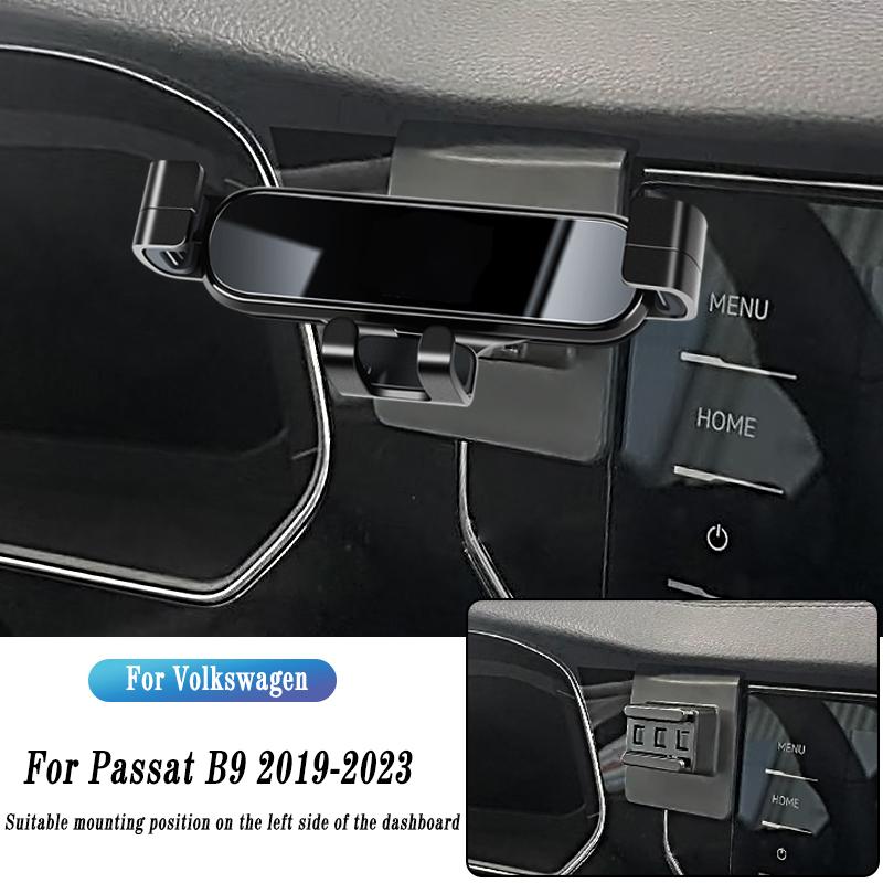 Car Phone Holder For Volkswagen Passat B7 B8 B9 2011-2022 Gravity Navigation Bracket GPS Stand Air Outlet Clip Rotatable