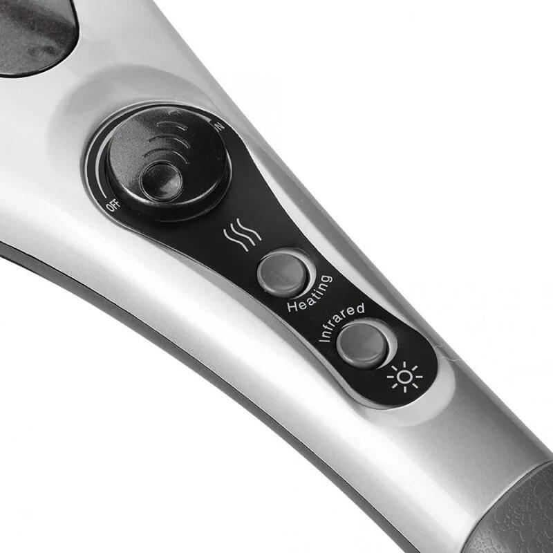 Double Head Electric Body Back Neck Massage Hammer Variable Speed Infrared Handheld Full-body Massage For Health Care