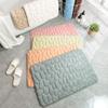 Non-slip Bath Mat Water Absorption Cobblestone Embossed Durable Bathtub  Bathroom