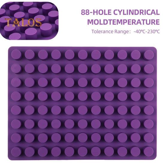 88 Cavity Cylinder Gummy Candy Silicone Mold Easy To Clean Non-stick Chocolate Truffles Mold Snacks Pralines Jelly Caramel Mold