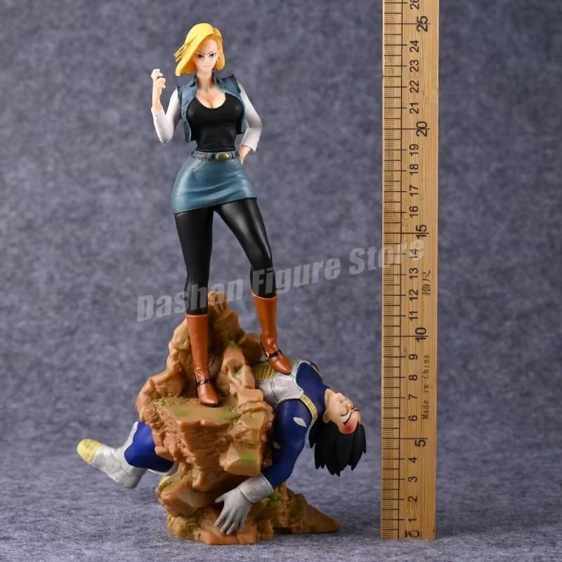 Gk Android 18 Vs Vegeta Action Figure PVC Collection Anime BRZ 25cm Lazuli Defeated Bejita Figurine Model Toys Gifts