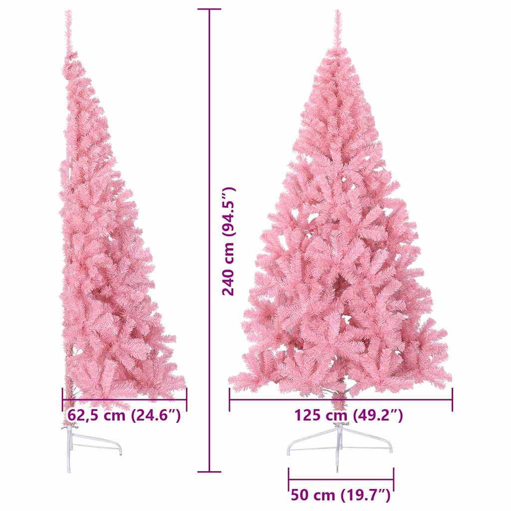 Artificial Pre lit Pink Christmas Tree 240 cm PVC