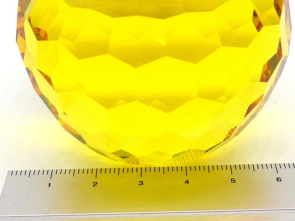 Crystal Glass Apple Figurine Apple Interior Feng Shui Suncatcher Miscellaneous Object [KKD] (60mm Yellow)