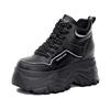 Fashion Women Ankle Boots Autumn Genuine Leather Shoes Woman Platform Height Increased Sneakers 8CM Thick Sole Wedges Snow Boots Winter