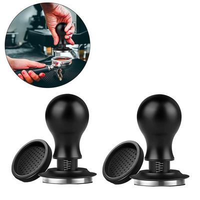 Регулируемый 51/58 мм Темпер для кофе Пресс для порошка с постоянным стальным наполнителем Пружинный Кофе Градуированный Цельный Нержавеющий