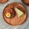 Wood 1Pcs Durable Tableware Unbreakable Vintage Dinner Plate Fruits Dishes Platter Serving Tray