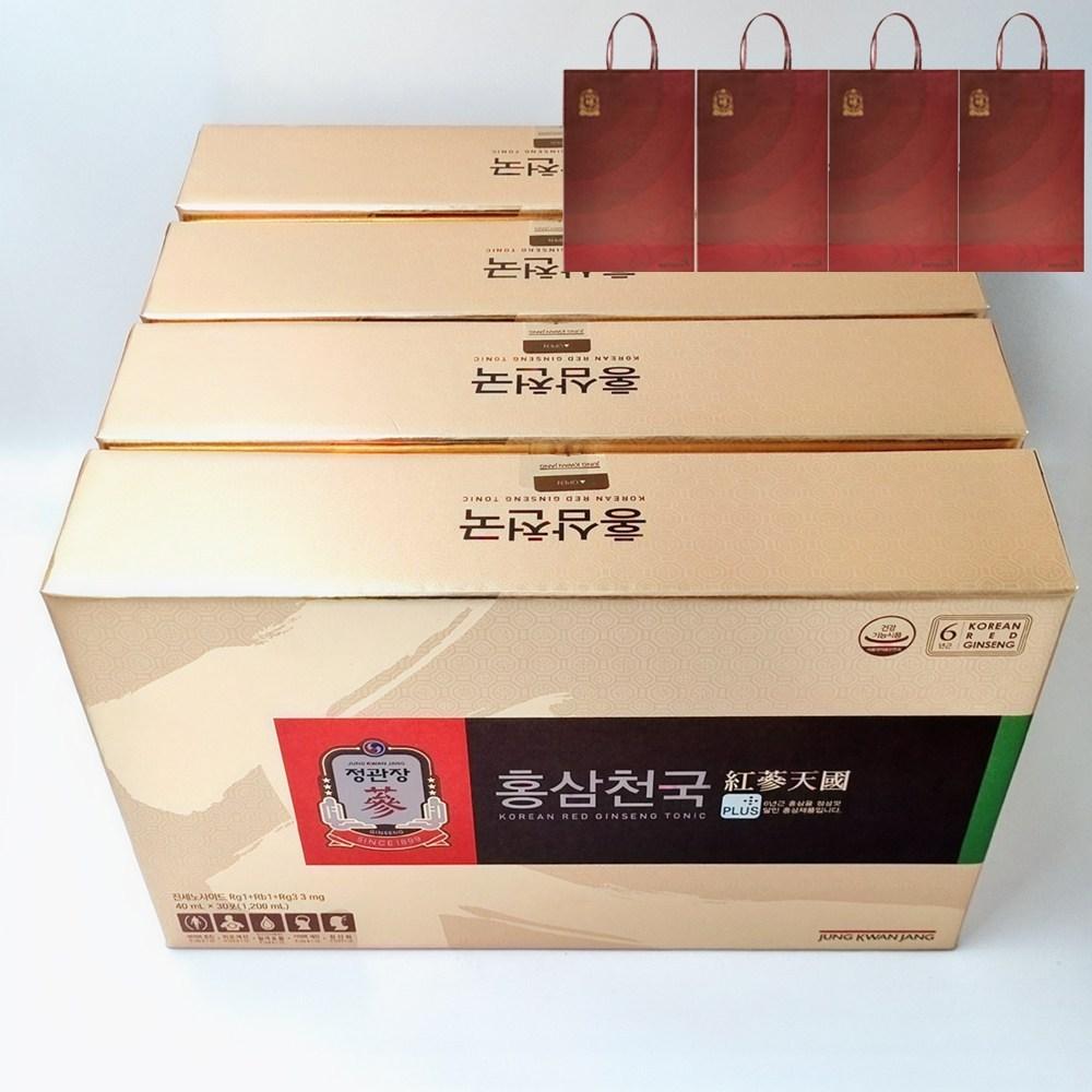 Cheong Kwan Jang Hongsam Cheonguk 40ml x 120 pouches (4 boxes) 6-Year-Old Red Ginseng 4 pcs 1.2L
