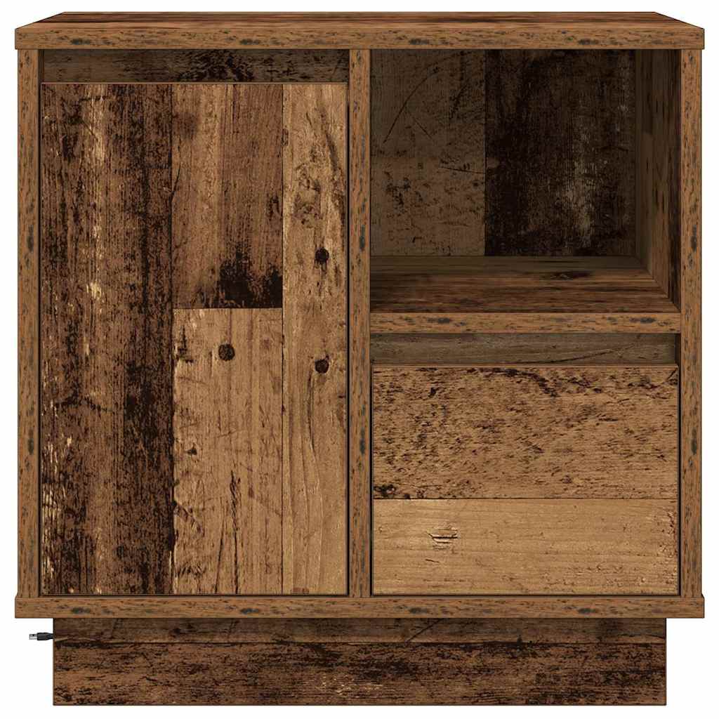 Nightstand 2 pcs Reclaimed Wood Look 50 x 34.5 x 50 cm Particleboard