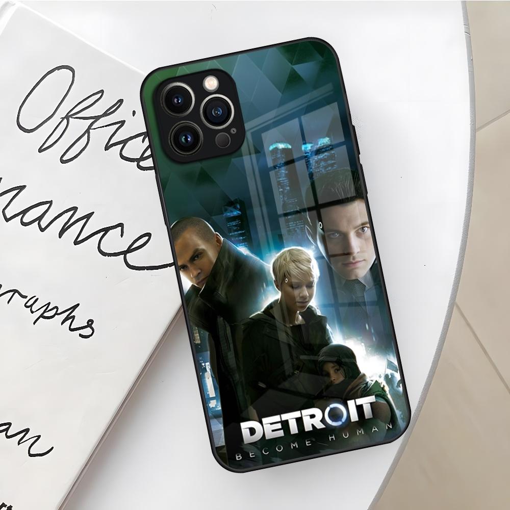Чехол для телефона Игра Detroit Become Human для Iphone 17 16 Air 15 14 12 11 13 Pro Max Mini X Xr Xs Se Puls стеклянная крышка