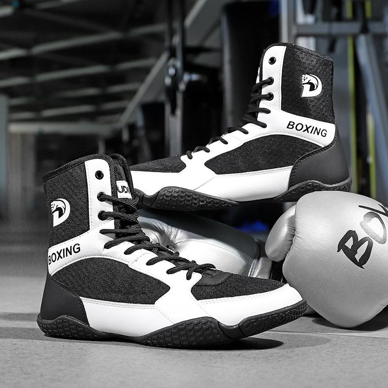 Профессиональная боксерская обувь Мужская обувь для упражнений Боксерские кроссовки Мужская воздухопроницаемость Борцовская обувь